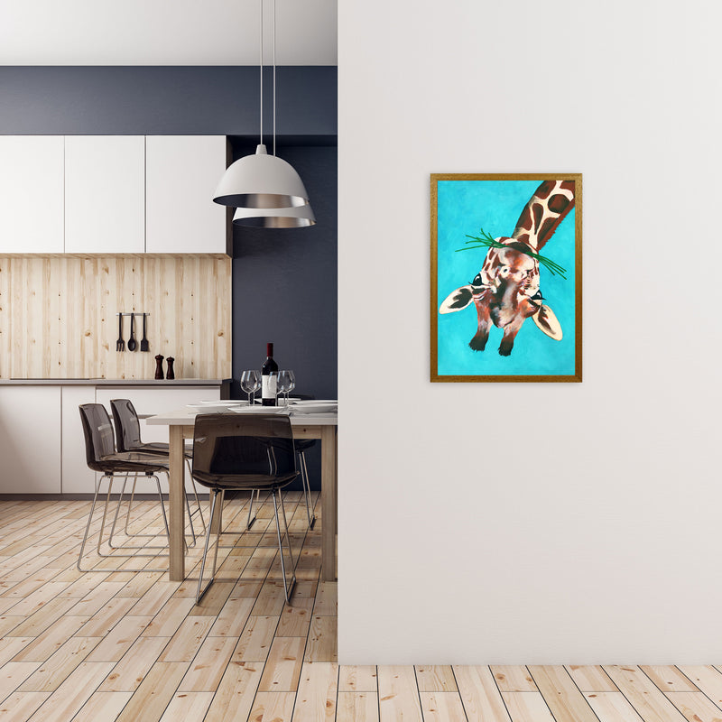 Giraffe Upside Down Art Print by Coco Deparis A2 Print Only
