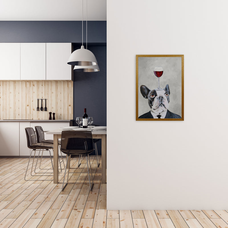 French Bulldog With Wineglass Art Print by Coco Deparis A2 Print Only