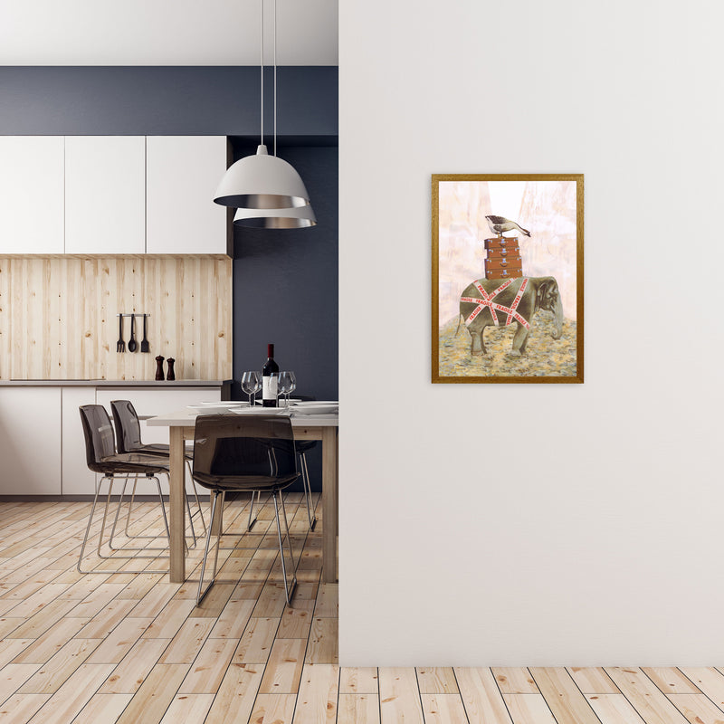 Elephant With Goose Art Print by Coco Deparis A2 Print Only