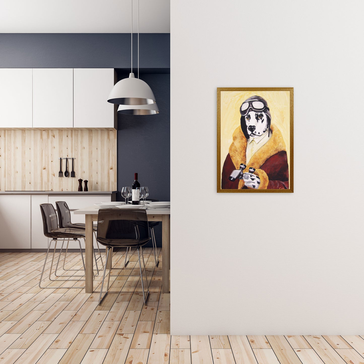 Dalmatian Pilote Art Print by Coco Deparis A2 Print Only