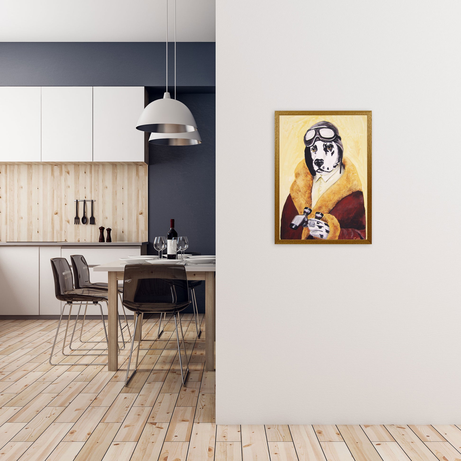 Dalmatian Pilote Art Print by Coco Deparis A2 Print Only
