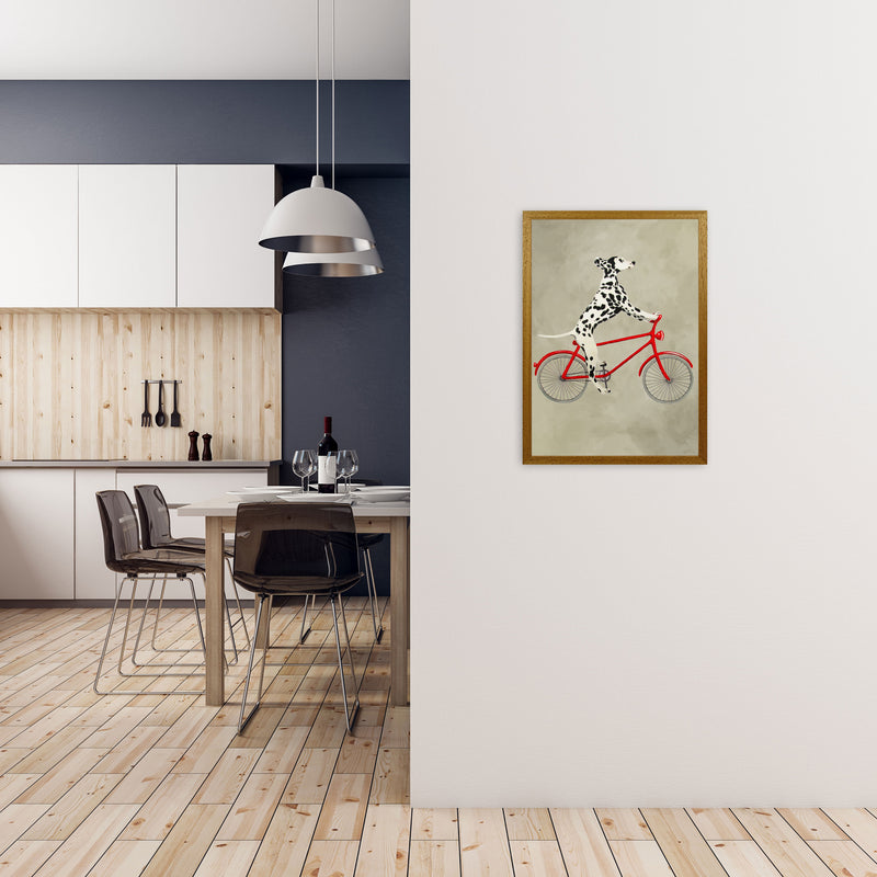 Dalmatian On Bicycle Art Print by Coco Deparis A2 Print Only