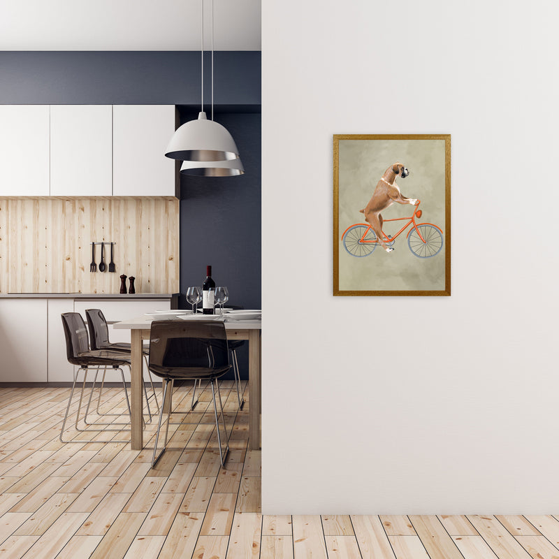 Boxer On Bicycle Art Print by Coco Deparis A2 Print Only
