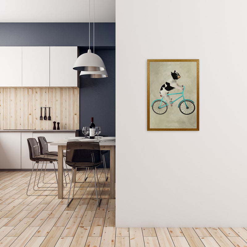 Bulldog On Bicycle Art Print by Coco Deparis A2 Print Only