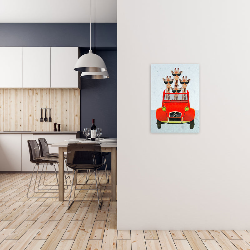 Giraffes On Holiday 2 Art Print by Coco Deparis A2 Black Frame