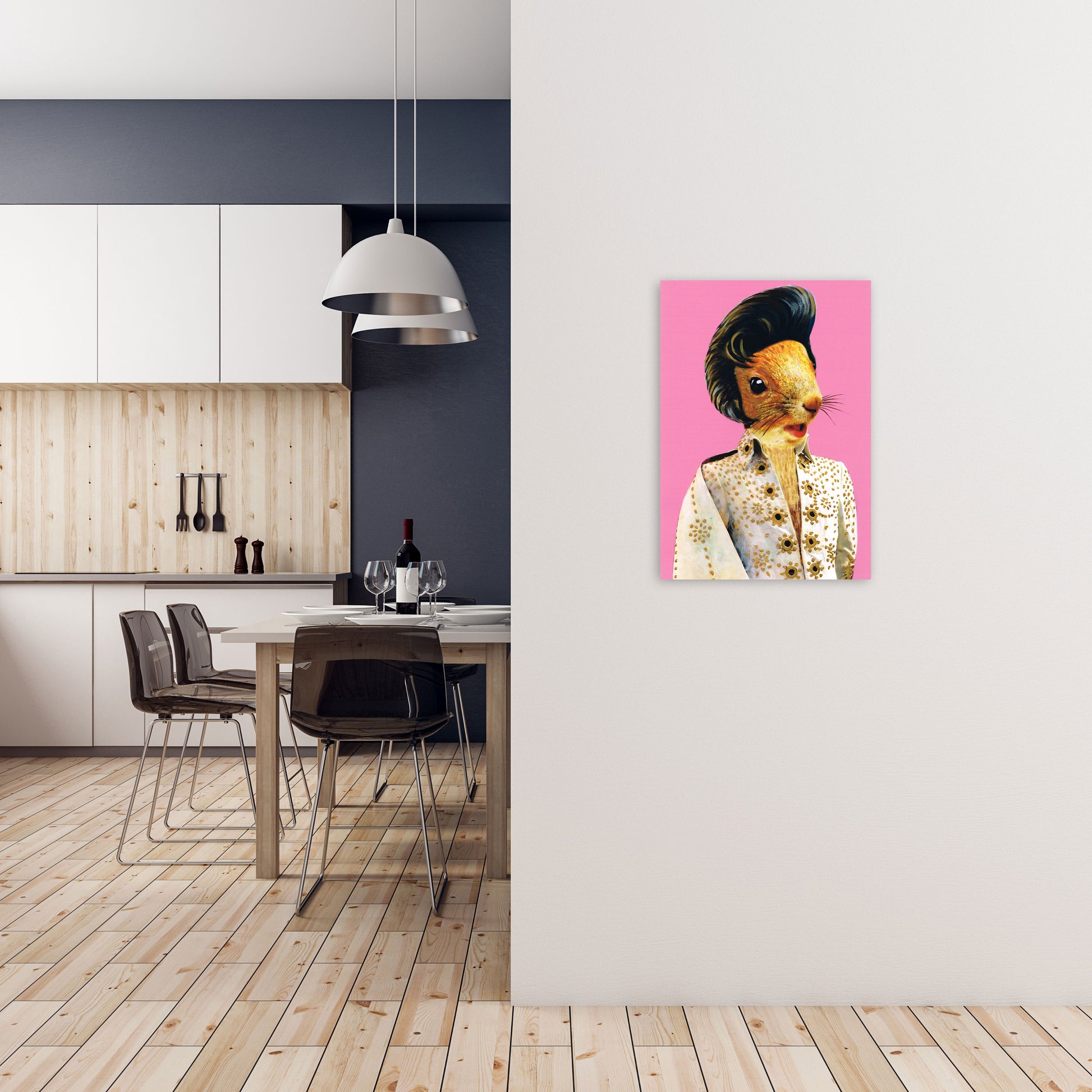 Elvis Presley Art Print by Coco Deparis A2 Black Frame