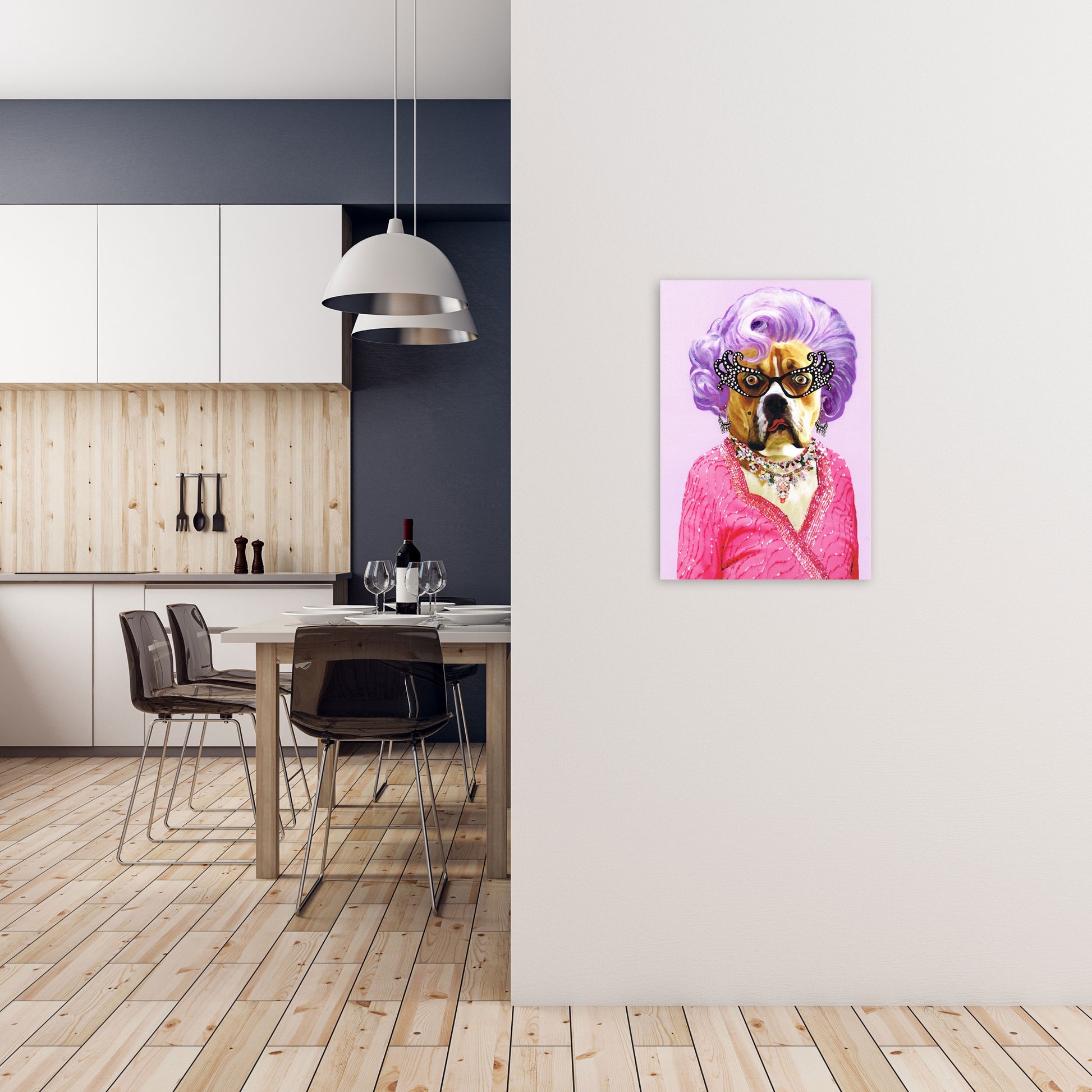 Dame Edna Art Print by Coco Deparis A2 Black Frame