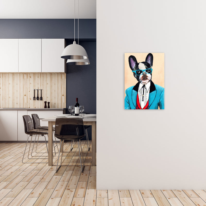 Bulldog 03 Art Print by Coco Deparis A2 Black Frame