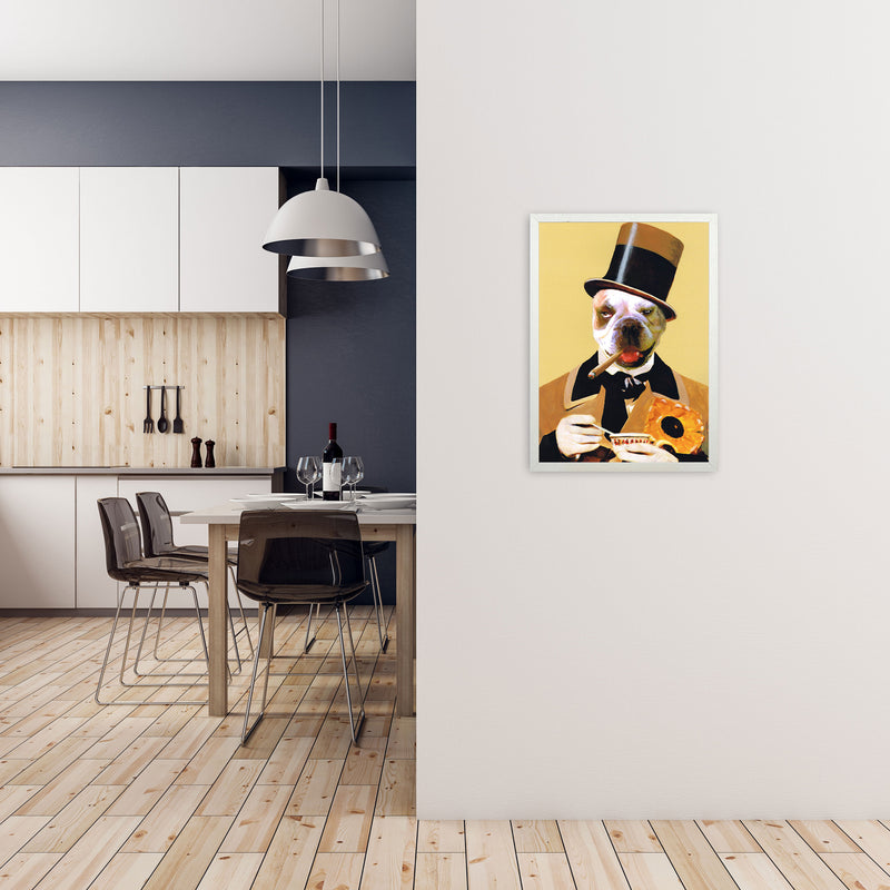 Small WC Fields Art Print by Coco Deparis A2 Oak Frame