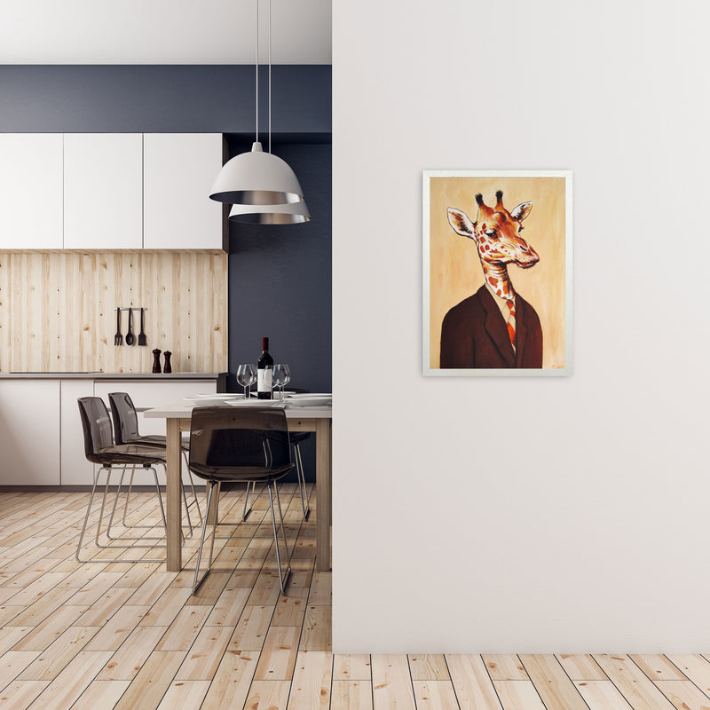 Giraffe 01 Art Print by Coco Deparis A2 Oak Frame