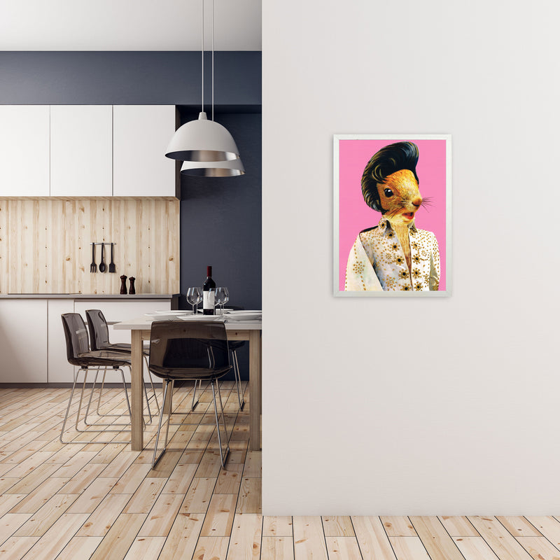 Elvis Presley Art Print by Coco Deparis A2 Oak Frame