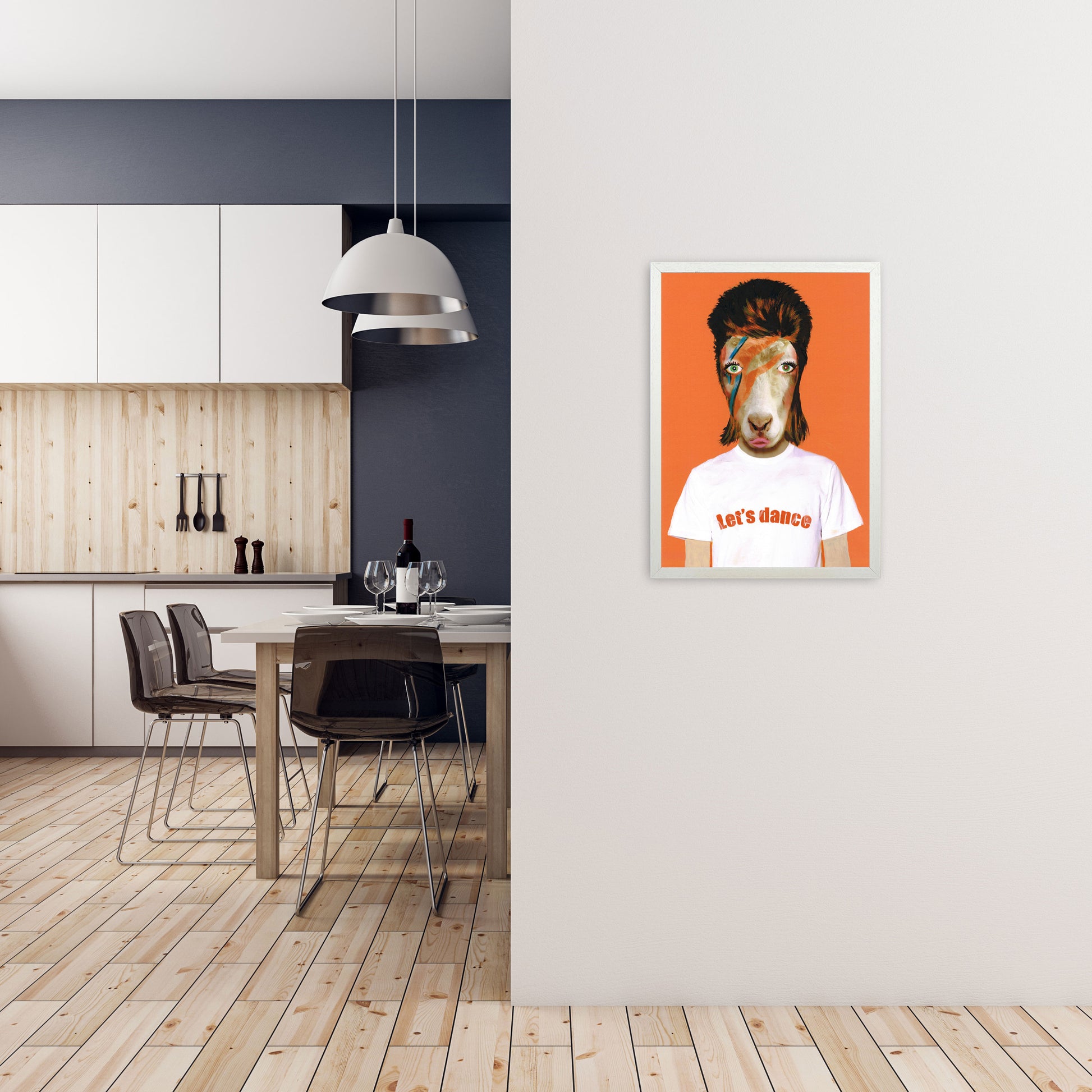 David Bowie Art Print by Coco Deparis A2 Oak Frame