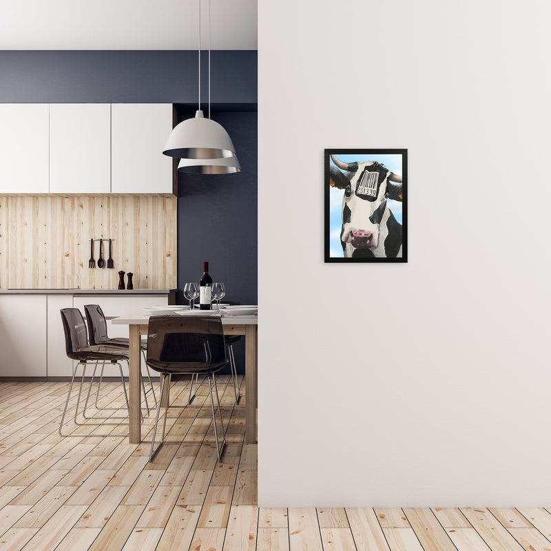 Cow Barcode 02 Art Print by Coco Deparis A3 White Frame