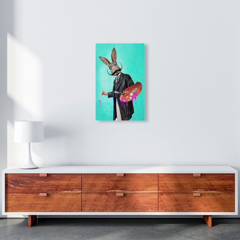 Rabbit Painter Art Print by Coco Deparis A3 Canvas