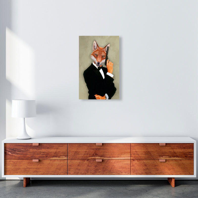 James Bond Fox Art Print by Coco Deparis A3 Canvas