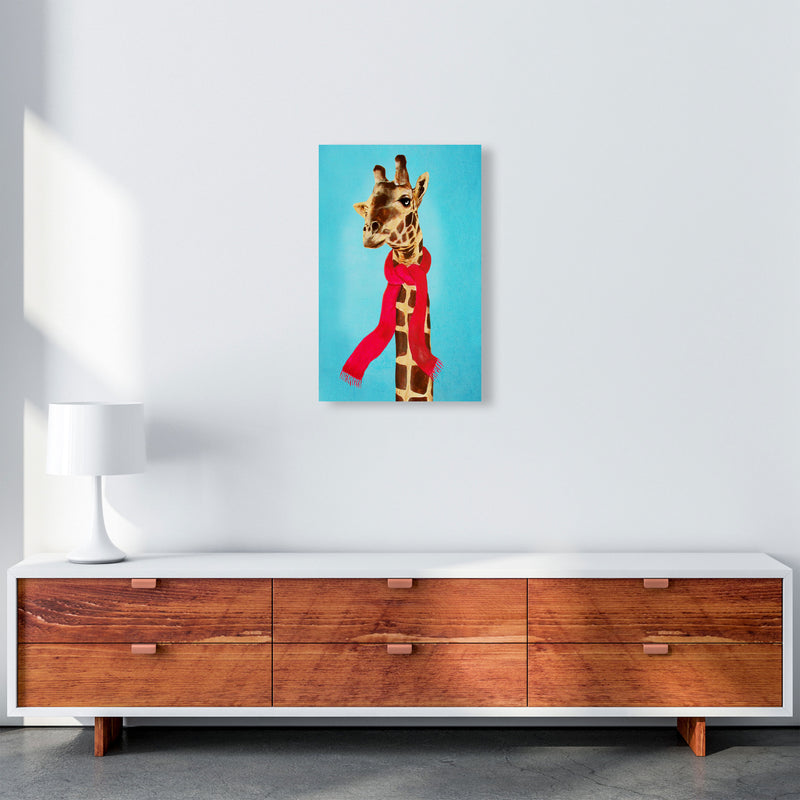 Giraffe In Winter Art Print by Coco Deparis A3 Canvas