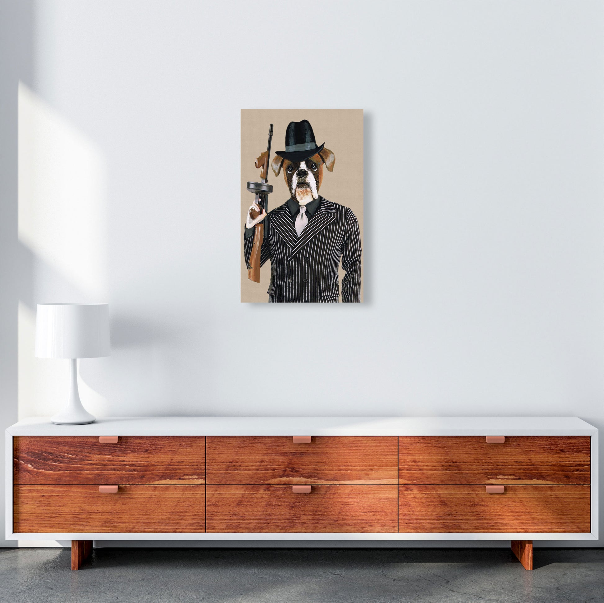 Gangster Boxer Art Print by Coco Deparis A3 Canvas