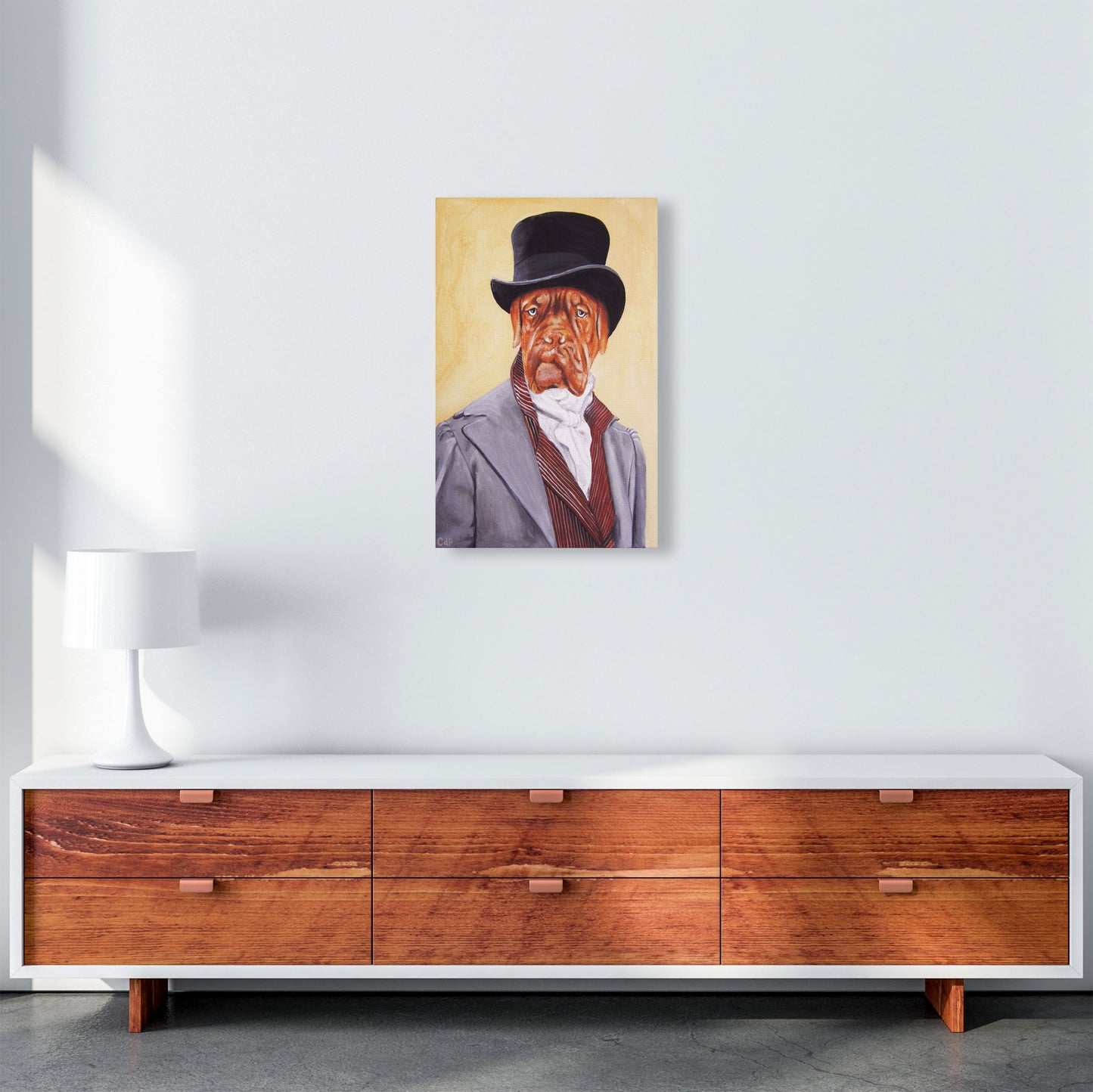 Dog Bordeaux Art Print by Coco Deparis A3 Canvas