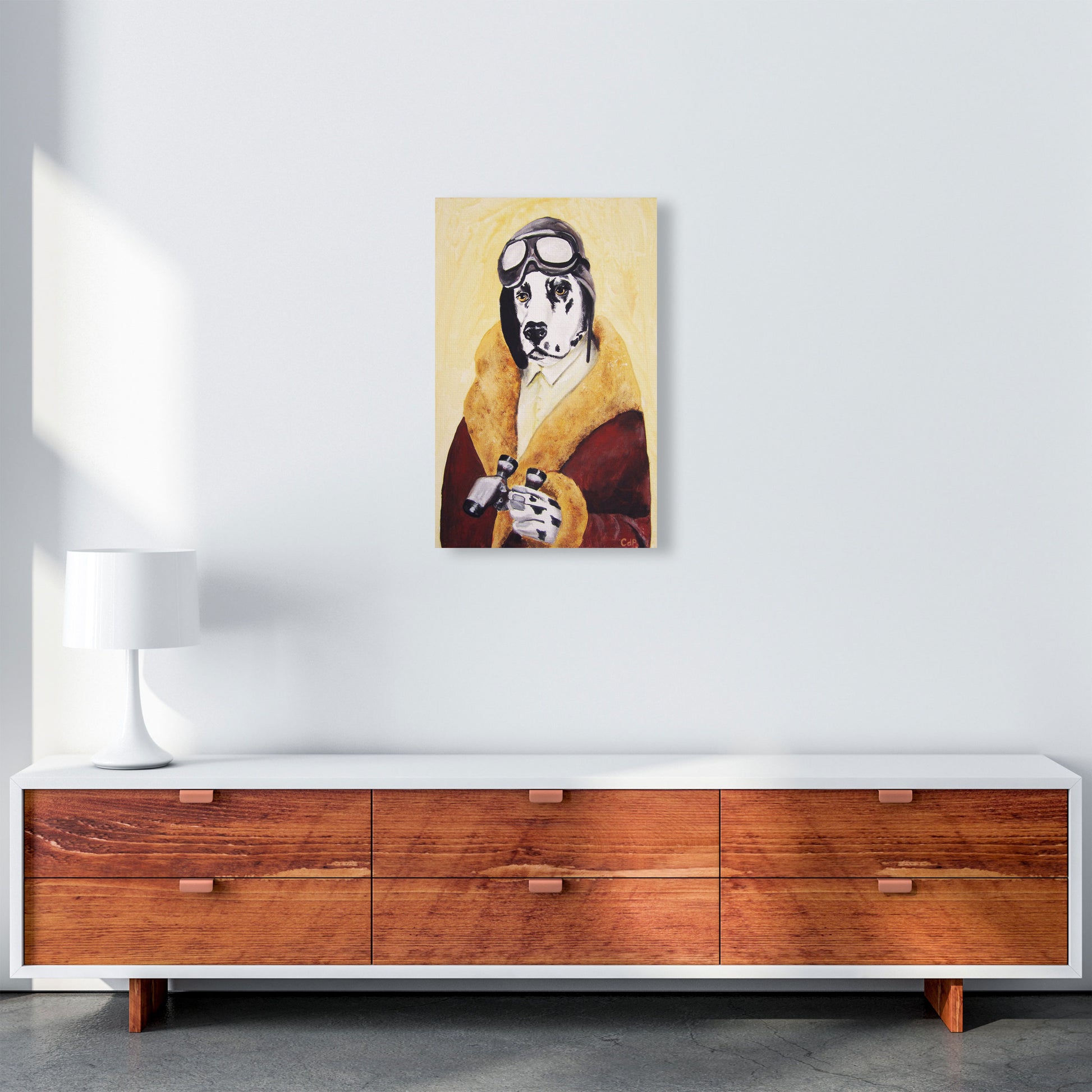 Dalmatian Pilote Art Print by Coco Deparis A3 Canvas