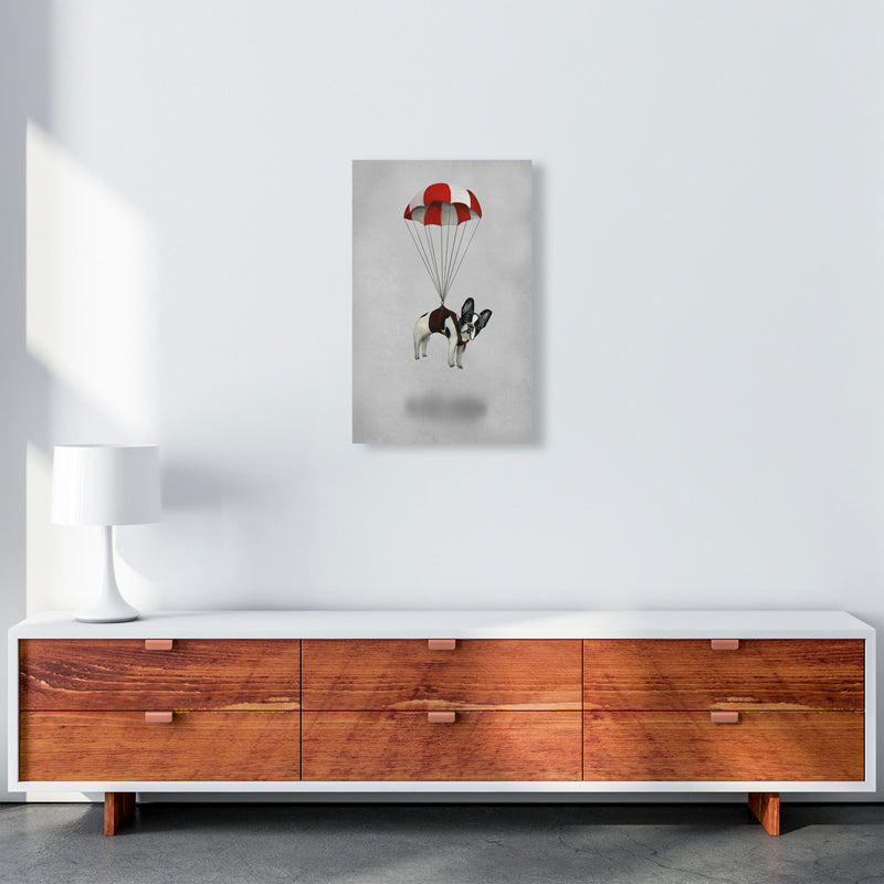 Bulldog With Parachute Art Print by Coco Deparis A3 Canvas