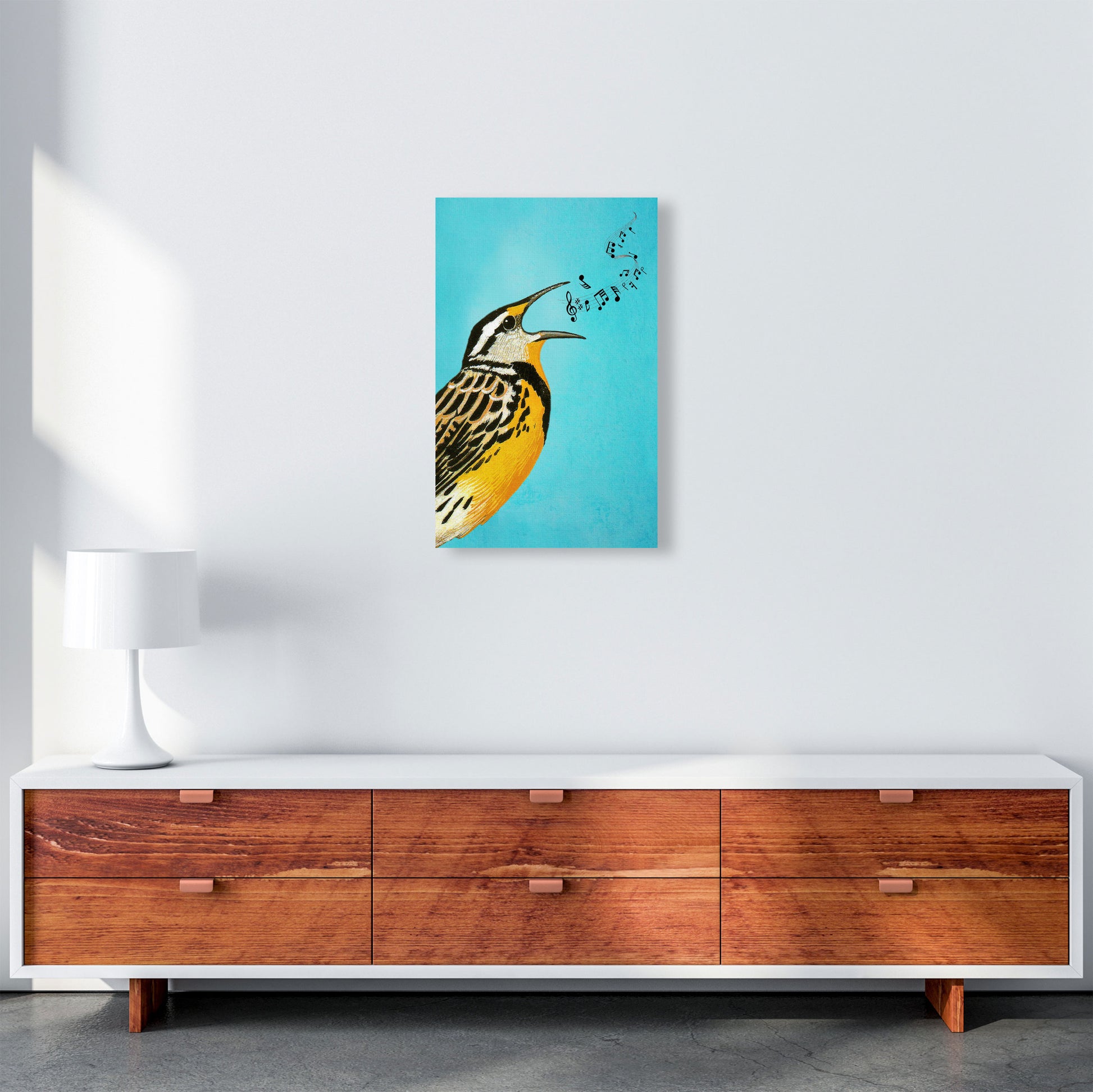 Bird Singing 02 Art Print by Coco Deparis A3 Canvas