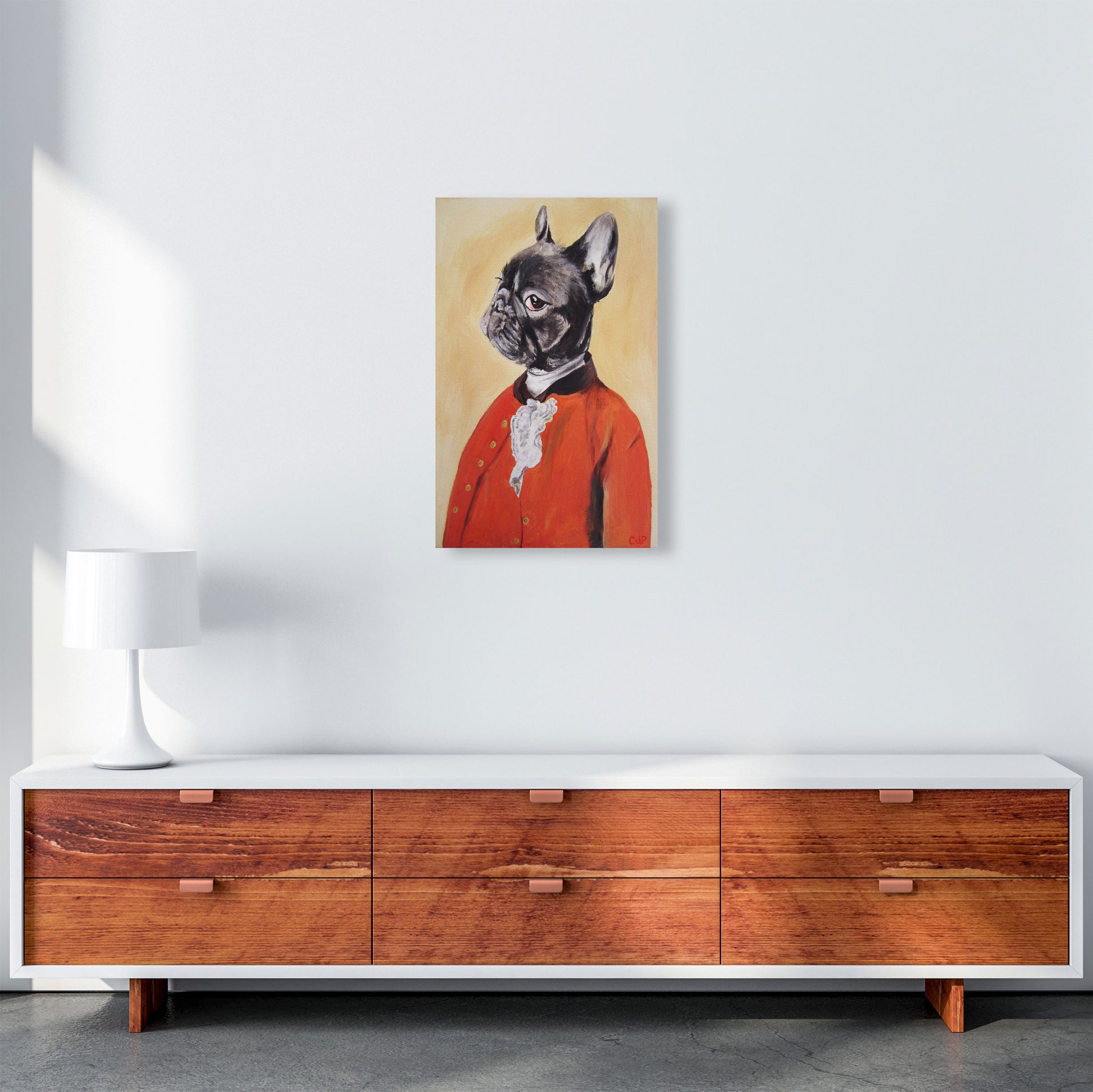 Bulldog 02 Art Print by Coco Deparis A3 Canvas