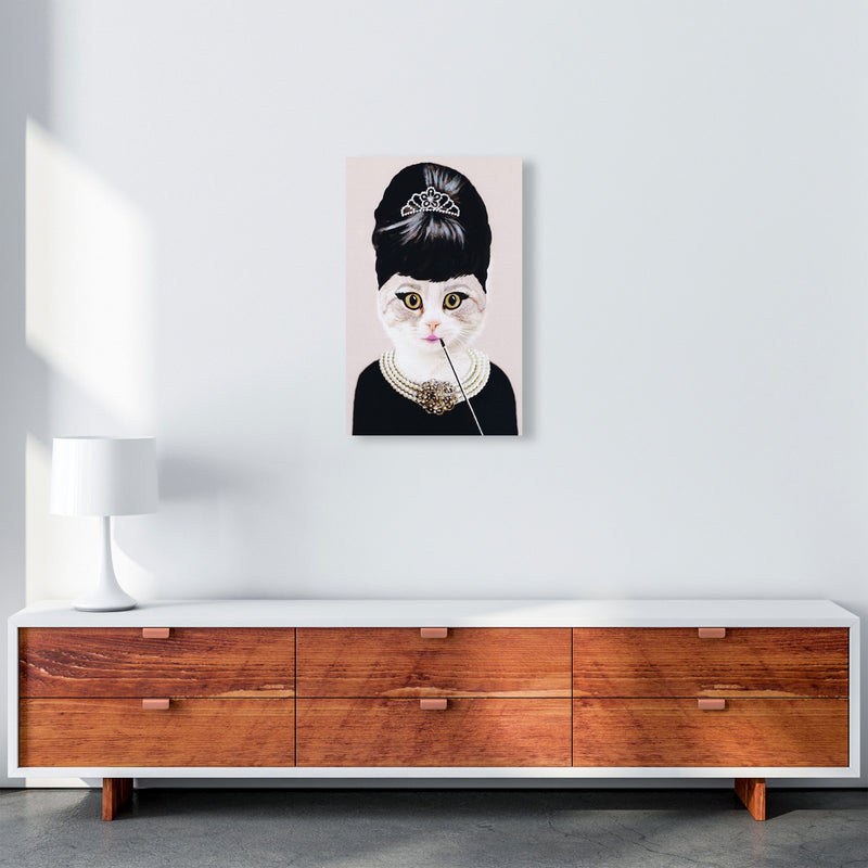 Audrey Hepburn Cat Art Print by Coco Deparis A3 Canvas