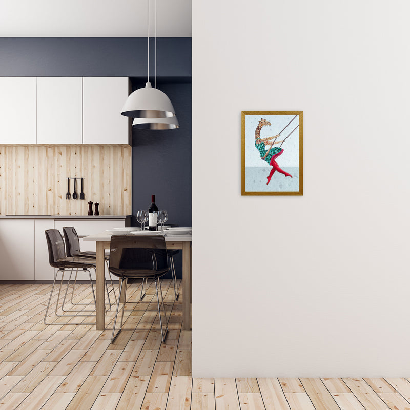 Giraffe On Balance Art Print by Coco Deparis A3 Print Only