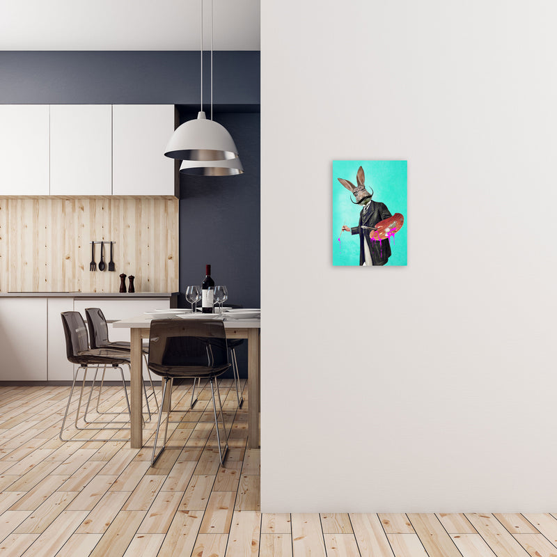 Rabbit Painter Art Print by Coco Deparis A3 Black Frame