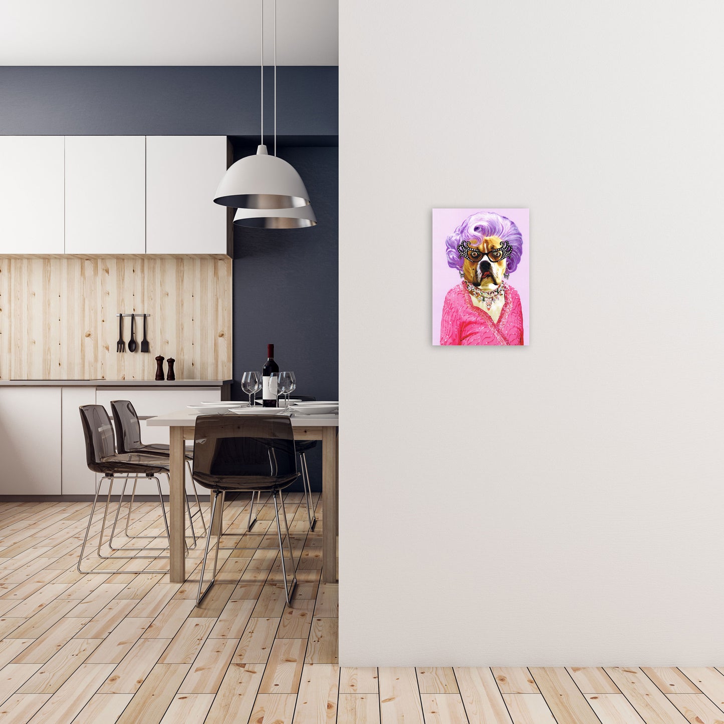 Dame Edna Art Print by Coco Deparis A3 Black Frame