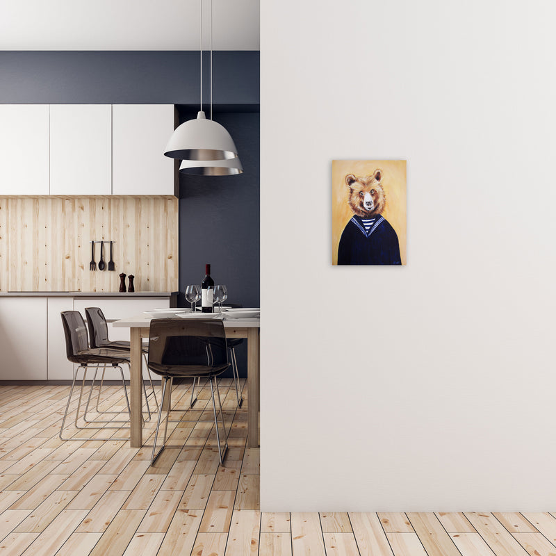 Bear Art Print by Coco Deparis A3 Black Frame