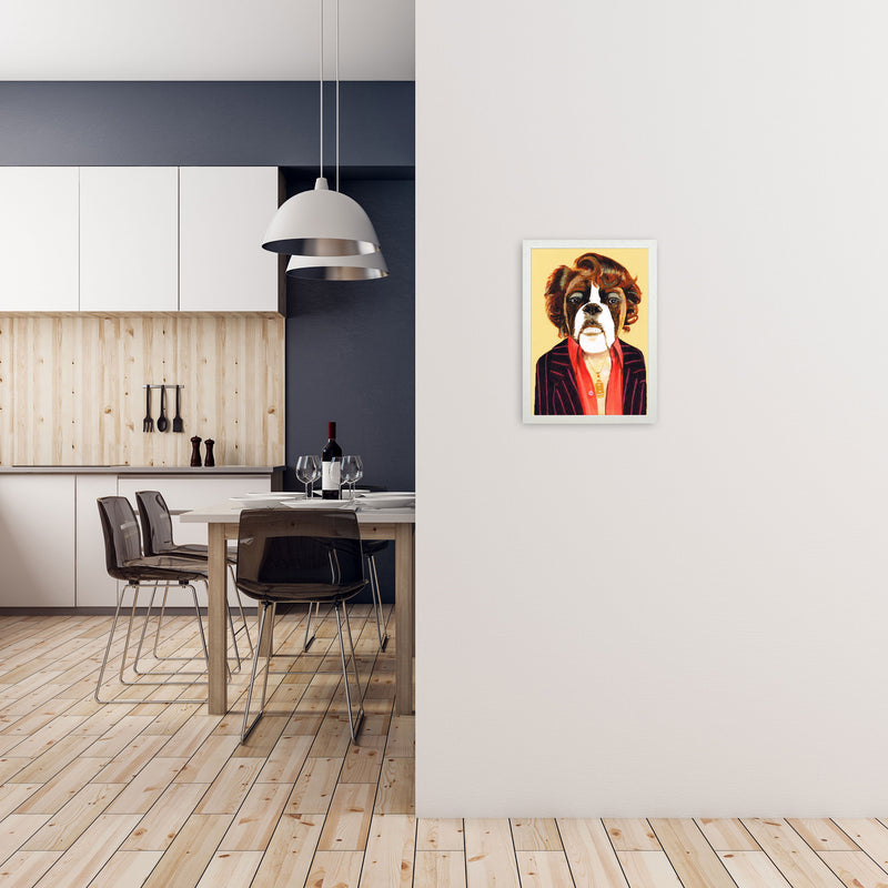 James Brown Art Print by Coco Deparis A3 Oak Frame