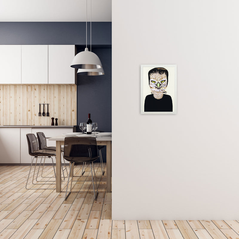 Frankenstein Art Print by Coco Deparis A3 Oak Frame