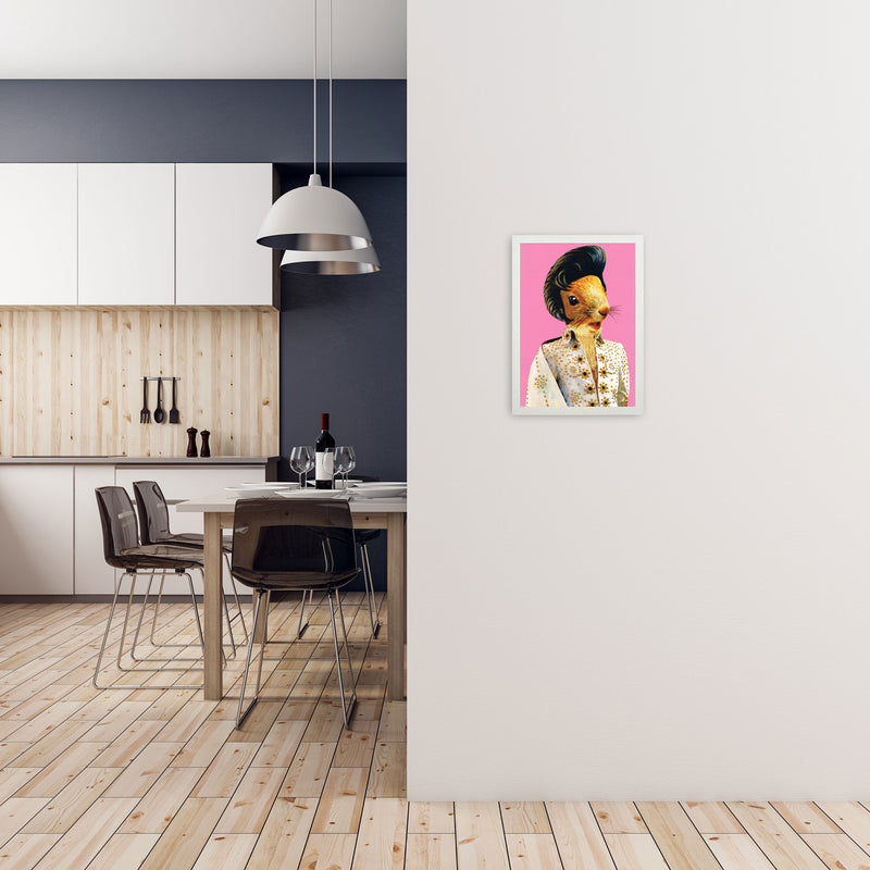 Elvis Presley Art Print by Coco Deparis A3 Oak Frame