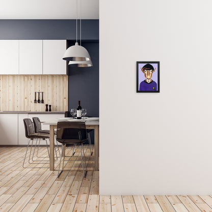 Mister Spock Art Print by Coco Deparis A4 White Frame