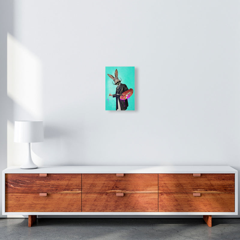 Rabbit Painter Art Print by Coco Deparis A4 Canvas