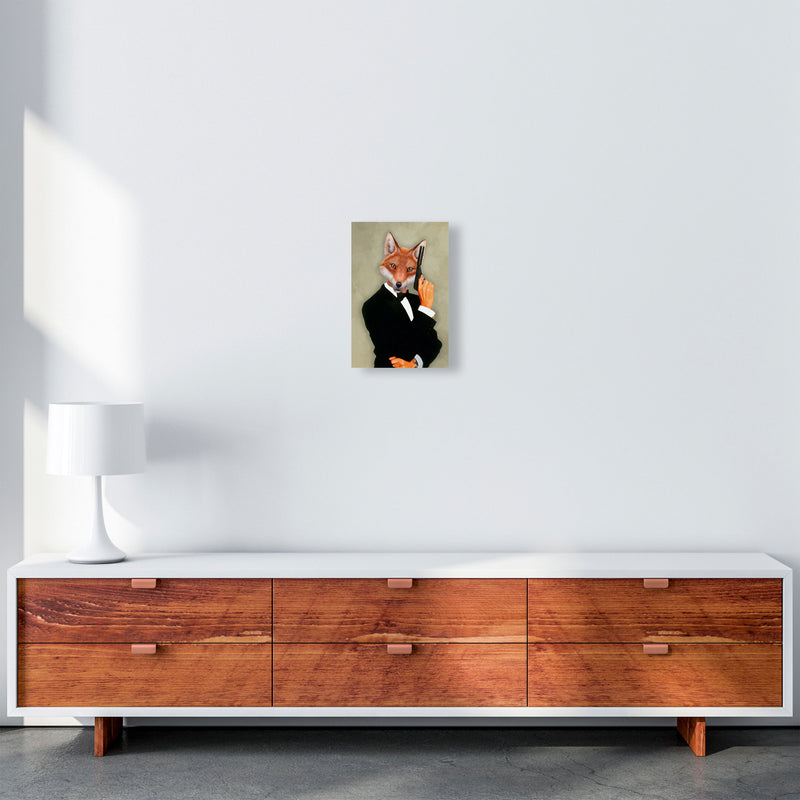 James Bond Fox Art Print by Coco Deparis A4 Canvas