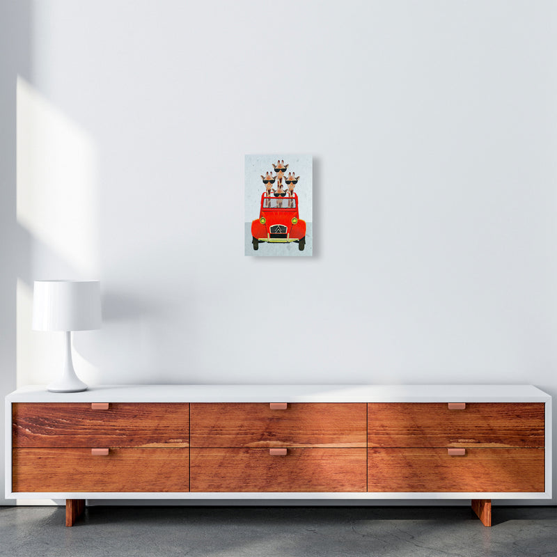 Giraffes On Holiday 2 Art Print by Coco Deparis A4 Canvas