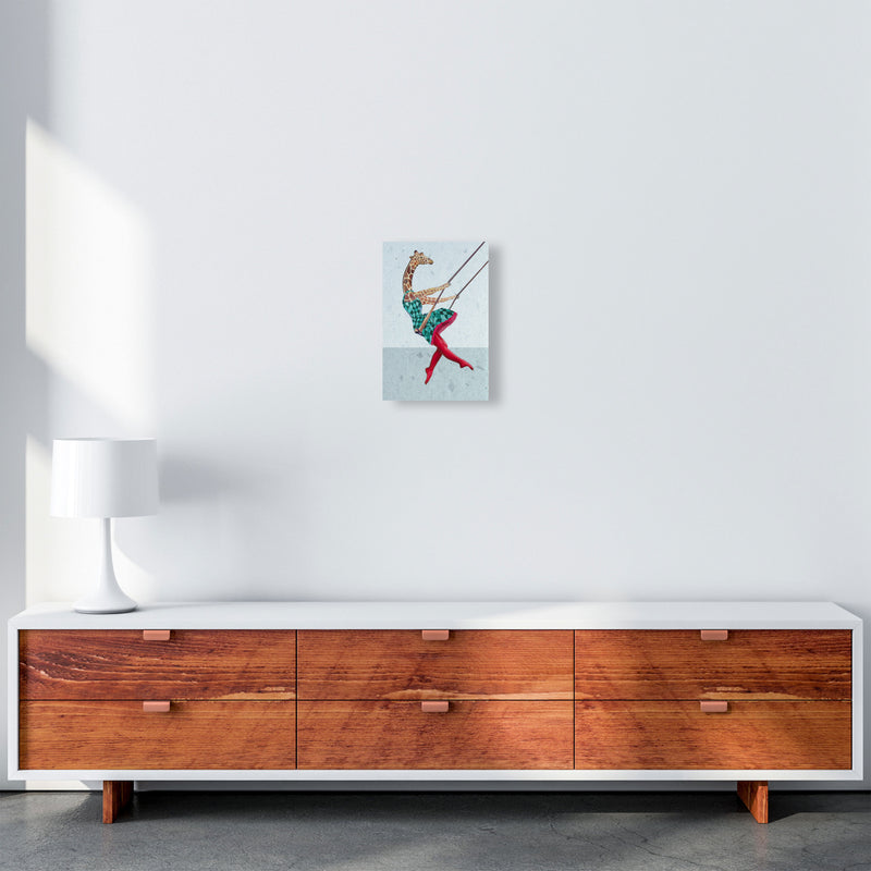 Giraffe On Balance Art Print by Coco Deparis A4 Canvas