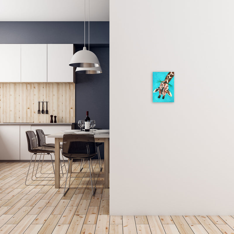 Giraffe Upside Down Art Print by Coco Deparis A4 Black Frame
