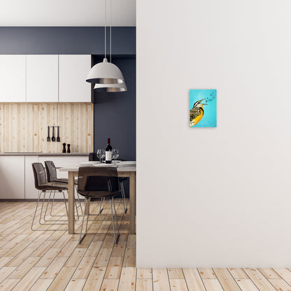 Bird Singing 02 Art Print by Coco Deparis A4 Black Frame