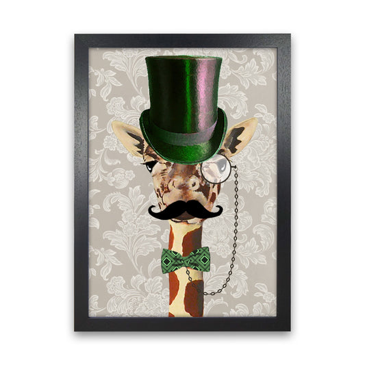 Giraffe Steampunk 2 Art Print by Coco Deparis Black Grain