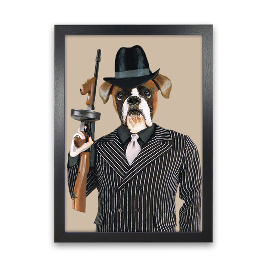 Gangster Boxer Art Print by Coco Deparis Black Grain