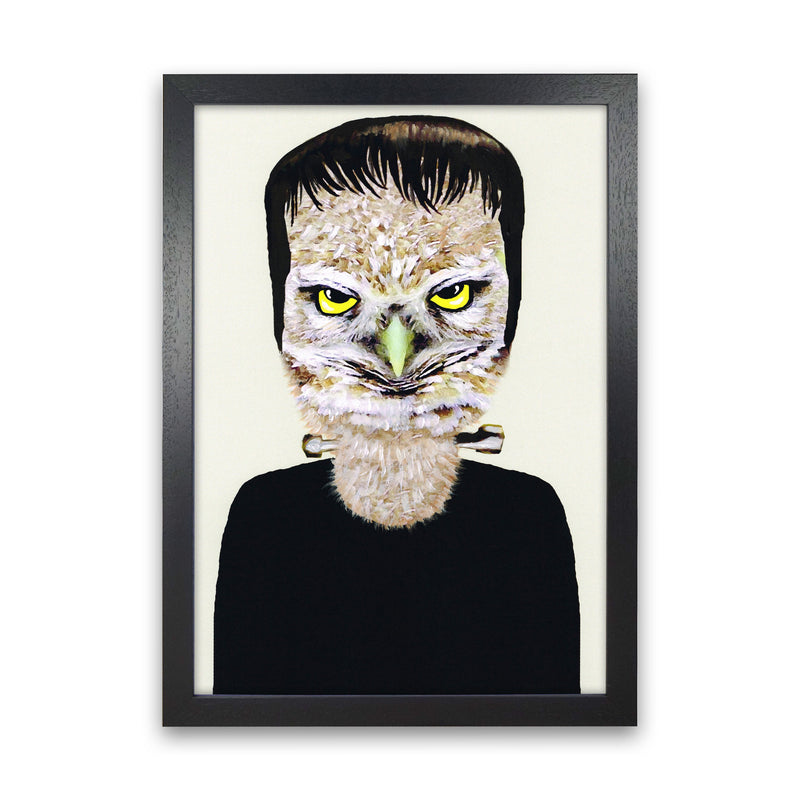 Frankenstein Art Print by Coco Deparis Black Grain