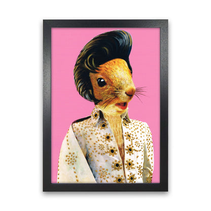 Elvis Presley Art Print by Coco Deparis Black Grain
