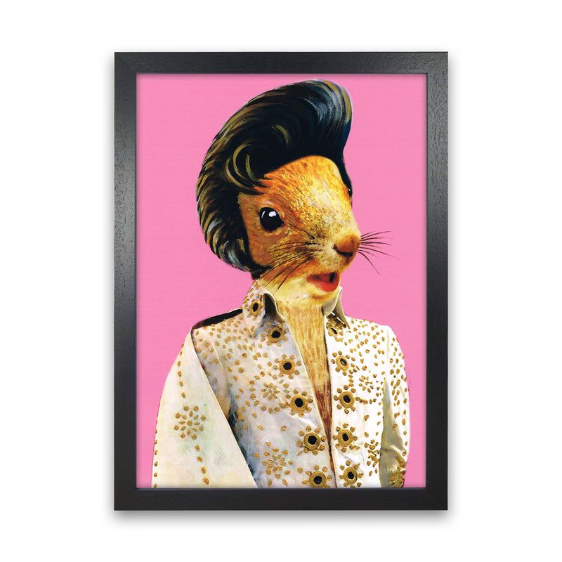 Elvis Presley Art Print by Coco Deparis Black Grain