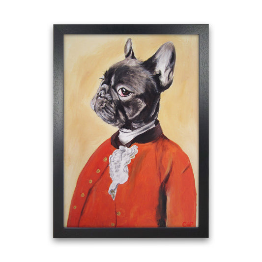 Bulldog 02 Art Print by Coco Deparis Black Grain