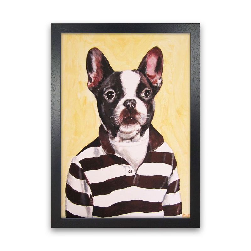 Bulldog 01 Art Print by Coco Deparis Black Grain