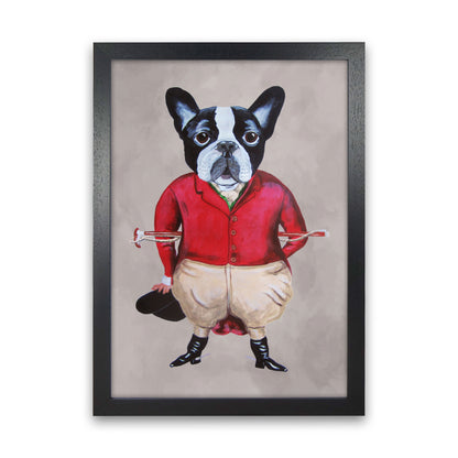 Bulldog Horse Driver Art Print by Coco Deparis Black Grain