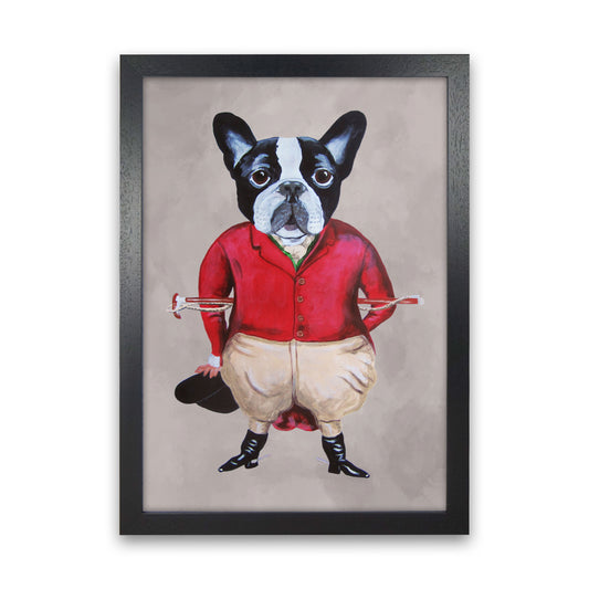 Bulldog Horse Driver Art Print by Coco Deparis Black Grain